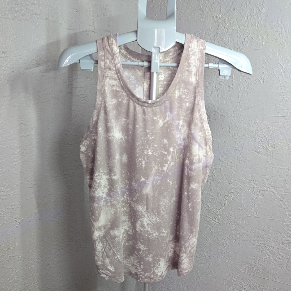 All in Motion Women's Tie-Dye Tank Top - Purple/gray  and White Activewear